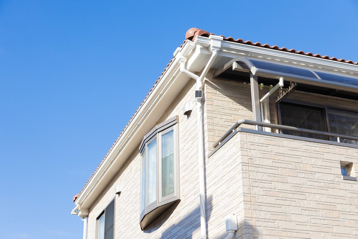 住宅の角部分のアップ写真